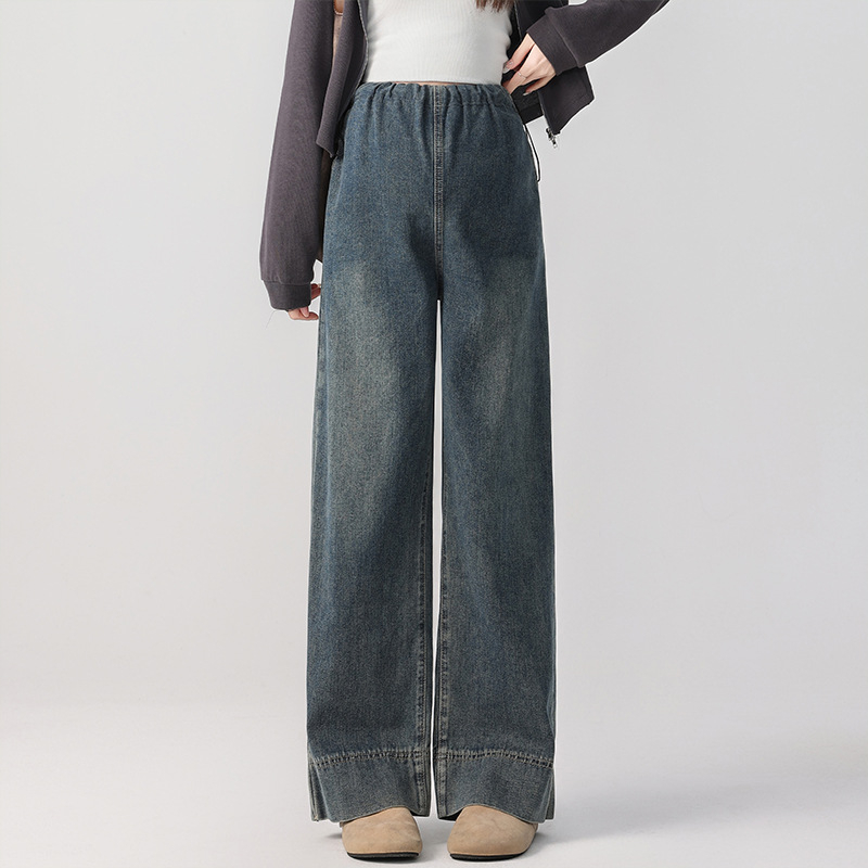 Nėščiosioms raišteliais surišamos nėščiųjų kelnės su kišenėmis džinsinės kelnės raišteliais viršutiniai drabužiai džinsai nėščiosioms kelnės kelnės madinga mama