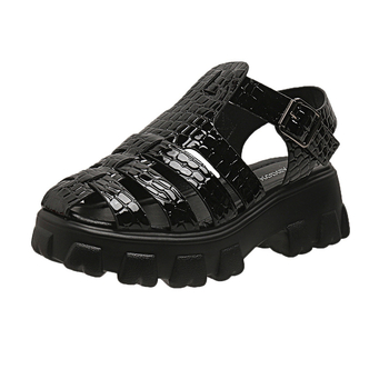 Spot Roman naiste sandaalid Naiste 2023. aasta uued suvised hingavad kõrgendatud paksu põhjaga õõnespandlaga sandaalid