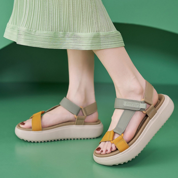 1138-5 Νέα 2025 Md Light Σανδάλια Casual Sports Plaid με Χοντρή Σόλα Velcro, Γυναικεία Παπούτσια Μεγάλου Μεγέθους