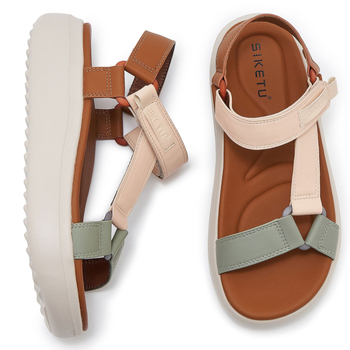 1138-5 Νέα 2025 Md Light Σανδάλια Casual Sports Plaid με Χοντρή Σόλα Velcro, Γυναικεία Παπούτσια Μεγάλου Μεγέθους