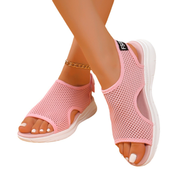 Ljetne nove ženske sandale s debelim potplatom, pletene u obliku ribljeg usta, za žene većih veličina, europskog i američkog stila, s poliuretanskim potplatom