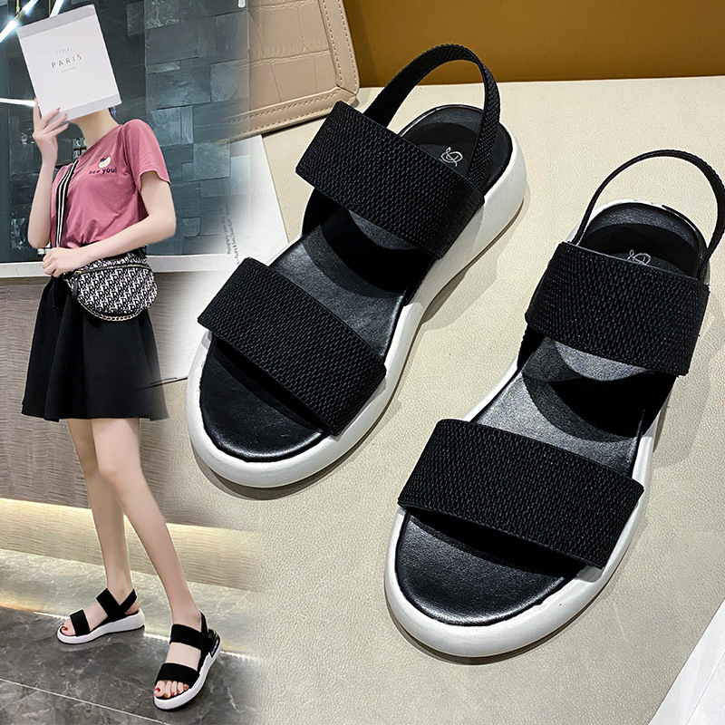 Sandale sport pentru femei, vara 2021, stil zână, casual, elegante, la modă, plate, pentru plajă, pantofi romani