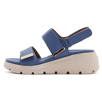 950-2 Leto 2025 Amazon Nové dámske sandále s kovovým suchým zipsom na kline, ležérne ľahké, plus size papuče