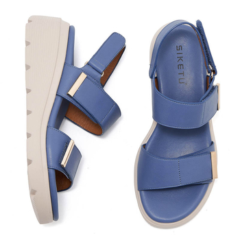 950-2 Leto 2025 Amazon Nové dámske sandále s kovovým suchým zipsom na kline, ležérne ľahké, plus size papuče