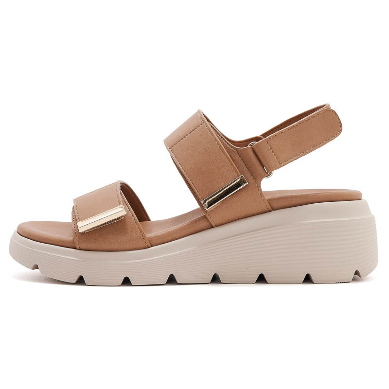 950-2 Leto 2025 Amazon Nové dámske sandále s kovovým suchým zipsom na kline, ležérne ľahké, plus size papuče