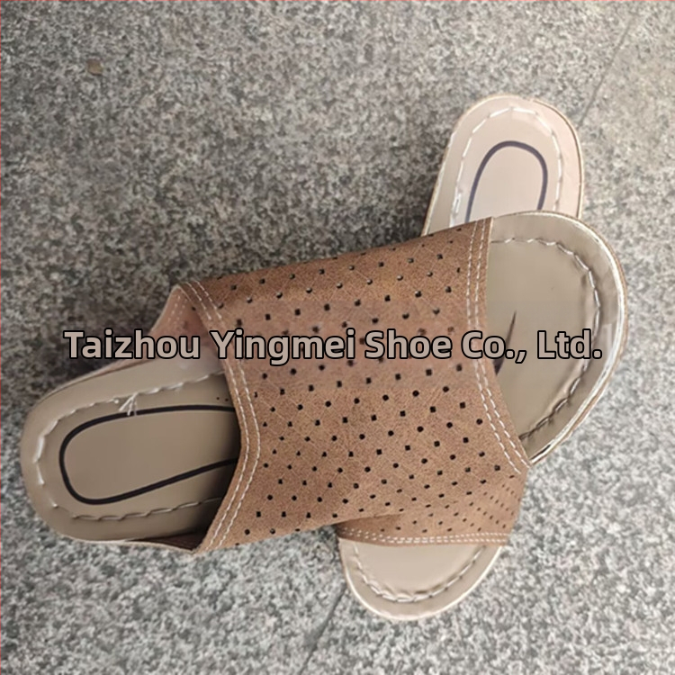 Sandale europene și americane pentru femei, dimensiuni mari, cu toc plat, vară, noi, cu gură de pește, decupate cu laser, pantofi pentru femei, îmbrăcăminte exterioară, papuci transfrontalieri, export pentru femei