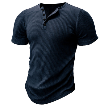 Tricou sport european și american, slim fit, cu mânecă scurtă, pentru bărbați, pentru comerț exterior, fitness, elastic, strâmt, culoare solidă, american Henry