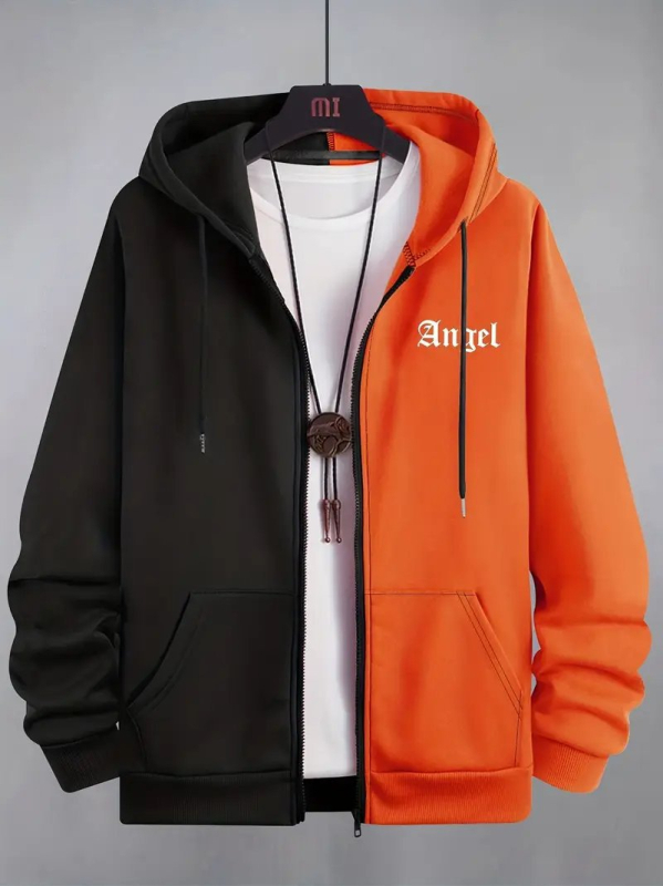 Amazon prekogranični novi kontrastni stil u boji dječja odjeća dugih rukava s kapuljačom, 3D printanjem, modni kardigan s otiskom za muškarce