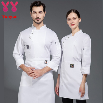 Maitinimo kepimo virėjo darbo drabužiai Vyriški ilgomis rankovėmis rudens viešbučio virtuvės kostiumas su storais drabužiais valgyklos moteriški ypač dideli