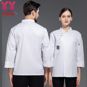 Maitinimo kepimo virėjo darbo drabužiai Vyriški ilgomis rankovėmis rudens viešbučio virtuvės kostiumas su storais drabužiais valgyklos moteriški ypač dideli