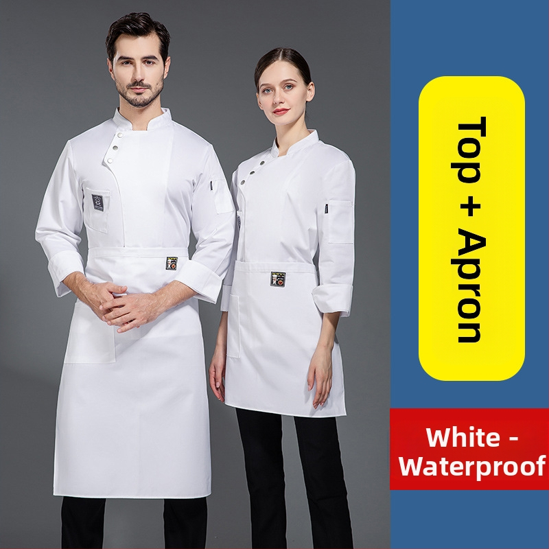 Maitinimo kepimo virėjo darbo drabužiai Vyriški ilgomis rankovėmis rudens viešbučio virtuvės kostiumas su storais drabužiais valgyklos moteriški ypač dideli