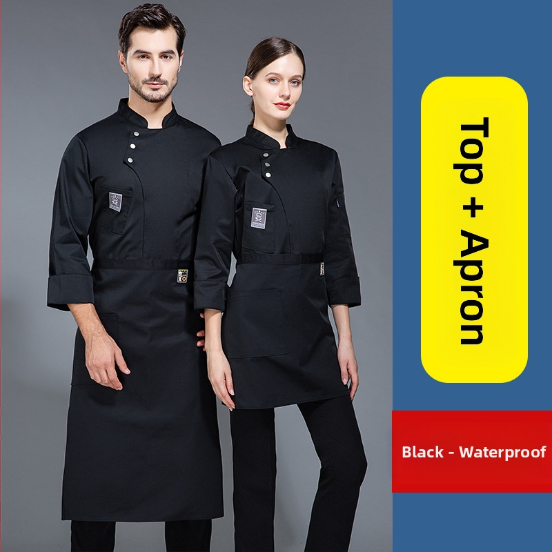 Maitinimo kepimo virėjo darbo drabužiai Vyriški ilgomis rankovėmis rudens viešbučio virtuvės kostiumas su storais drabužiais valgyklos moteriški ypač dideli