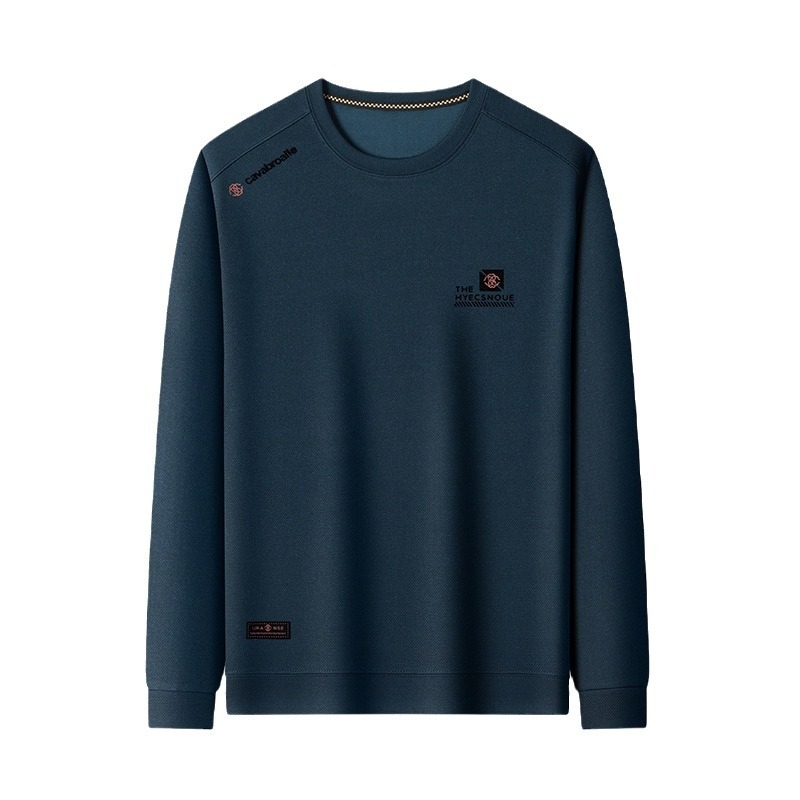 2024 Őszi Új Stílusú Férfi Kapucnis Pulóver Ifjúsági Kerek Nyakú Hétköznapi Sokoldalú Nyomtatott Lélegző Alapréteg Hosszú Ujjú Póló Férfi Készlet