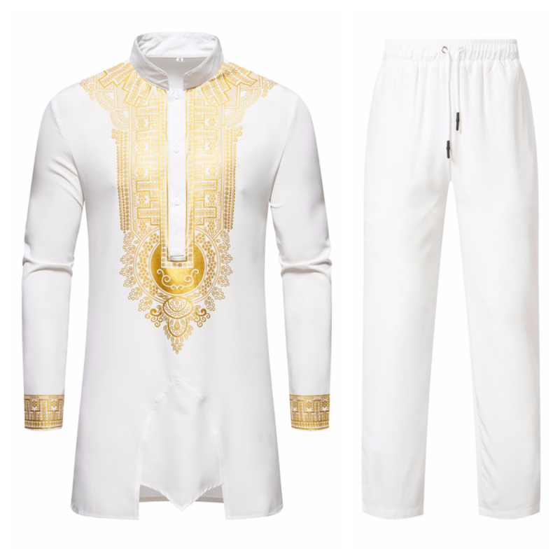 23 jesen i zima Nova Amazon europska veličina muška ležerna košulja od 2 dijela prekogranična bliskoistočna vjetrovita muška pozlaćena haljina