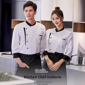 Köök Köök restorani peakoka tööriided meestele ja naistele pikkade varrukatega lühikeste varrukatega hotelli söökla restorani peakoka riided kevad ja sügis suvi
