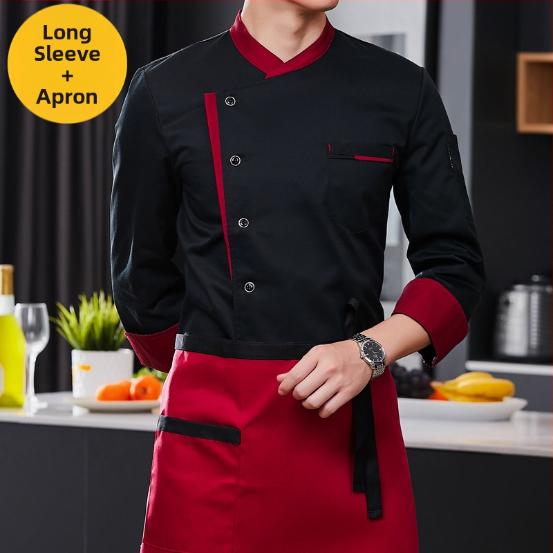 Köök Köök restorani peakoka tööriided meestele ja naistele pikkade varrukatega lühikeste varrukatega hotelli söökla restorani peakoka riided kevad ja sügis suvi