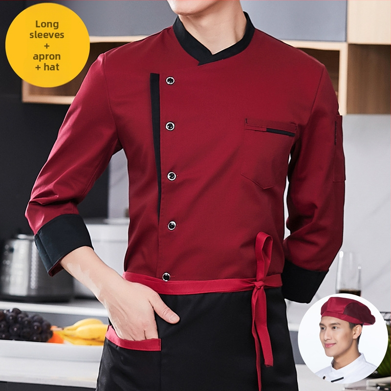 Köök Köök restorani peakoka tööriided meestele ja naistele pikkade varrukatega lühikeste varrukatega hotelli söökla restorani peakoka riided kevad ja sügis suvi