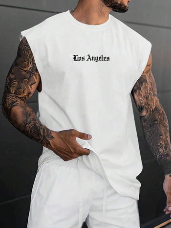 Vasaros fitneso berankovė laisva liemenė raumeningiems vyrams, treniruojantiems kvėpuojančius krepšinio sunkumų kilnojimo marškinėlius, sportinius madingus drabužius