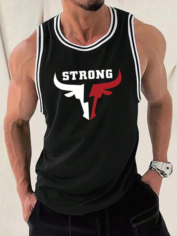 Vasaros fitneso berankovė laisva liemenė raumeningiems vyrams, treniruojantiems kvėpuojančius krepšinio sunkumų kilnojimo marškinėlius, sportinius madingus drabužius
