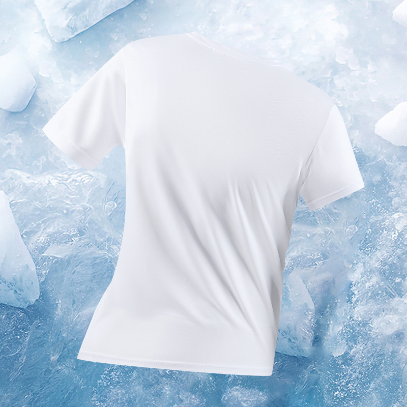 Tricou de vară cu mânecă scurtă, din mătase subțire, cu uscare rapidă, sport, guler rotund, mânecă scurtă, mărime plus, imprimare camuflaj gradient, mânecă scurtă, cu bordură transversală