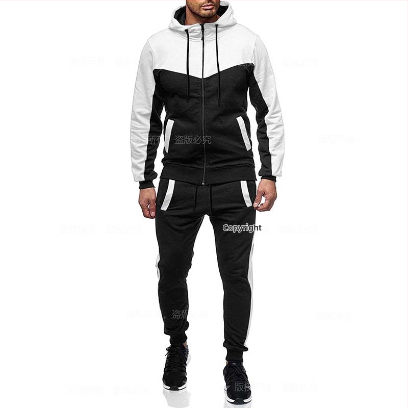 Sügis-talvine dressipluus Meeste vabaaja kapuutsiga dressipluus Meeste spordikardigan dressipluus splaissingu stiilis