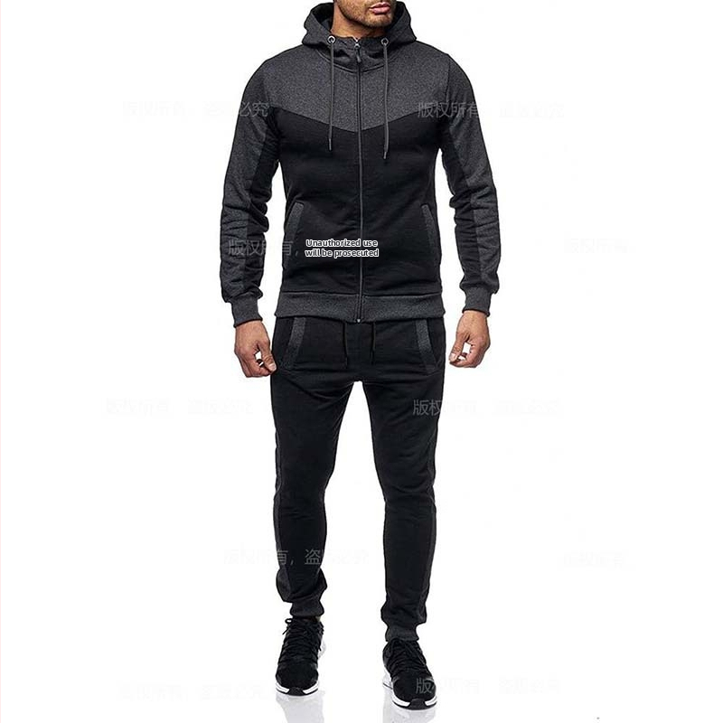 Sügis-talvine dressipluus Meeste vabaaja kapuutsiga dressipluus Meeste spordikardigan dressipluus splaissingu stiilis