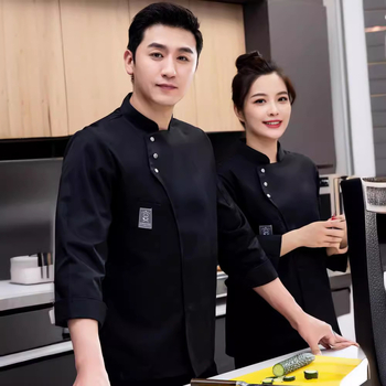 Catering Kookide Küpsetamine Hotelli Köök Restoran Veekindlad Tööriided Naiste Koka Tööriided Pikkade Varrukatega Meeste Sügis- ja Talvine Hotellis