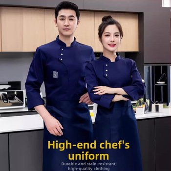 Catering Kookide Küpsetamine Hotelli Köök Restoran Veekindlad Tööriided Naiste Koka Tööriided Pikkade Varrukatega Meeste Sügis- ja Talvine Hotellis