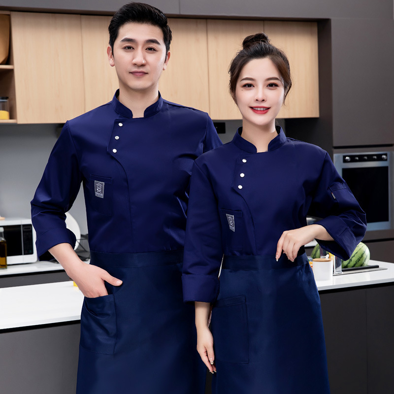 Catering Kookide Küpsetamine Hotelli Köök Restoran Veekindlad Tööriided Naiste Koka Tööriided Pikkade Varrukatega Meeste Sügis- ja Talvine Hotellis