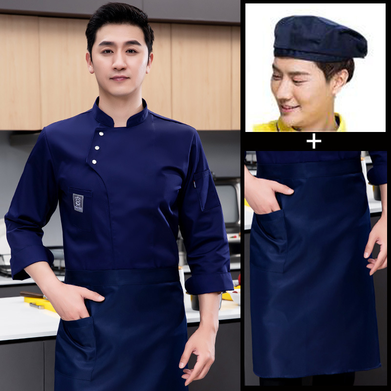 Catering Kookide Küpsetamine Hotelli Köök Restoran Veekindlad Tööriided Naiste Koka Tööriided Pikkade Varrukatega Meeste Sügis- ja Talvine Hotellis