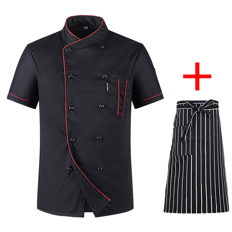 Toitlustuskoka riided Lühikeste varrukatega meeste ja naiste restorani restorani hotelli köögi koka tööriided suvised suveriided