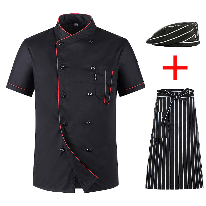 Toitlustuskoka riided Lühikeste varrukatega meeste ja naiste restorani restorani hotelli köögi koka tööriided suvised suveriided