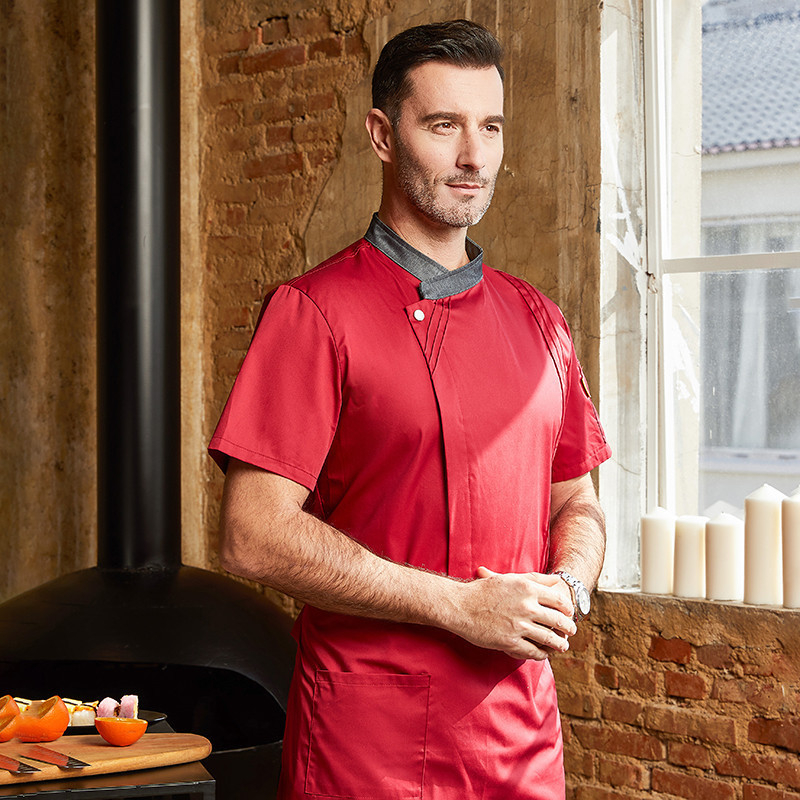 Kohakokk Kelner Lühikeste varrukatega Suvine Naiste Hotelli Teemaja Lääne Restoran Restorani Peakokk Tööriiete Töötaja