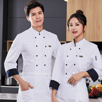 Meeste koka tööriided, sügis ja talv, lääne hotelli toit, paksendatud, pikkade varrukatega köögiriided, suvised kokariided, lühikeste varrukatega kokariided
