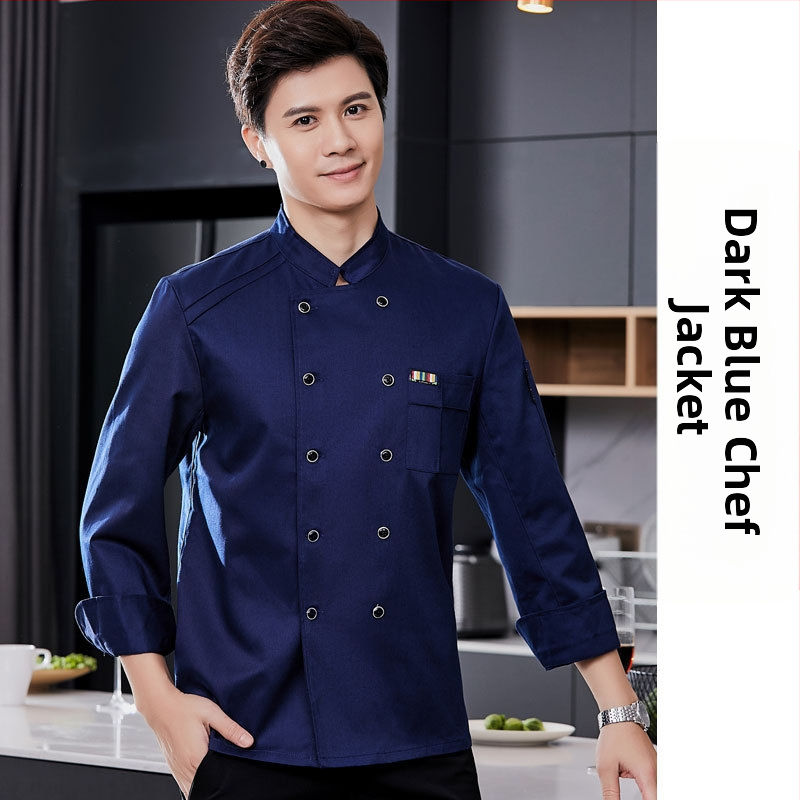 Meeste koka tööriided, sügis ja talv, lääne hotelli toit, paksendatud, pikkade varrukatega köögiriided, suvised kokariided, lühikeste varrukatega kokariided