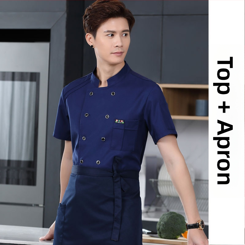 Meeste koka tööriided, sügis ja talv, lääne hotelli toit, paksendatud, pikkade varrukatega köögiriided, suvised kokariided, lühikeste varrukatega kokariided