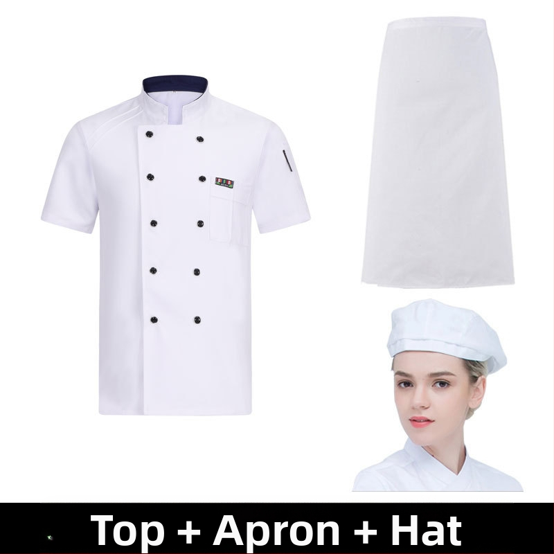 Meeste koka tööriided, sügis ja talv, lääne hotelli toit, paksendatud, pikkade varrukatega köögiriided, suvised kokariided, lühikeste varrukatega kokariided