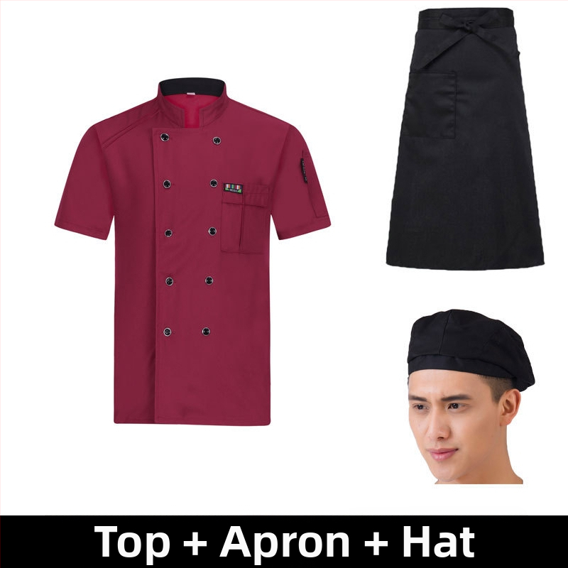 Meeste koka tööriided, sügis ja talv, lääne hotelli toit, paksendatud, pikkade varrukatega köögiriided, suvised kokariided, lühikeste varrukatega kokariided