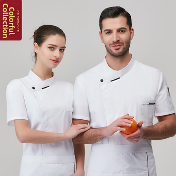 Meeste toitlustuskoka tööriided, kolmeveerandvarrukalised, suvised hotelli- ja restorani köögikomplektid, lääne restorani köögimööbli komplekt