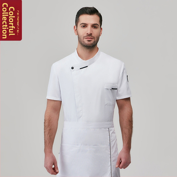 Meeste toitlustuskoka tööriided, kolmeveerandvarrukalised, suvised hotelli- ja restorani köögikomplektid, lääne restorani köögimööbli komplekt