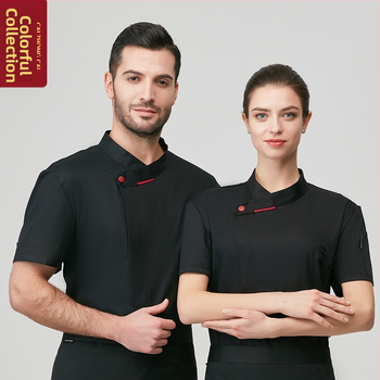 Meeste toitlustuskoka tööriided, kolmeveerandvarrukalised, suvised hotelli- ja restorani köögikomplektid, lääne restorani köögimööbli komplekt