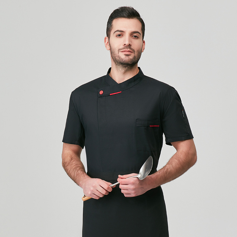 Meeste toitlustuskoka tööriided, kolmeveerandvarrukalised, suvised hotelli- ja restorani köögikomplektid, lääne restorani köögimööbli komplekt