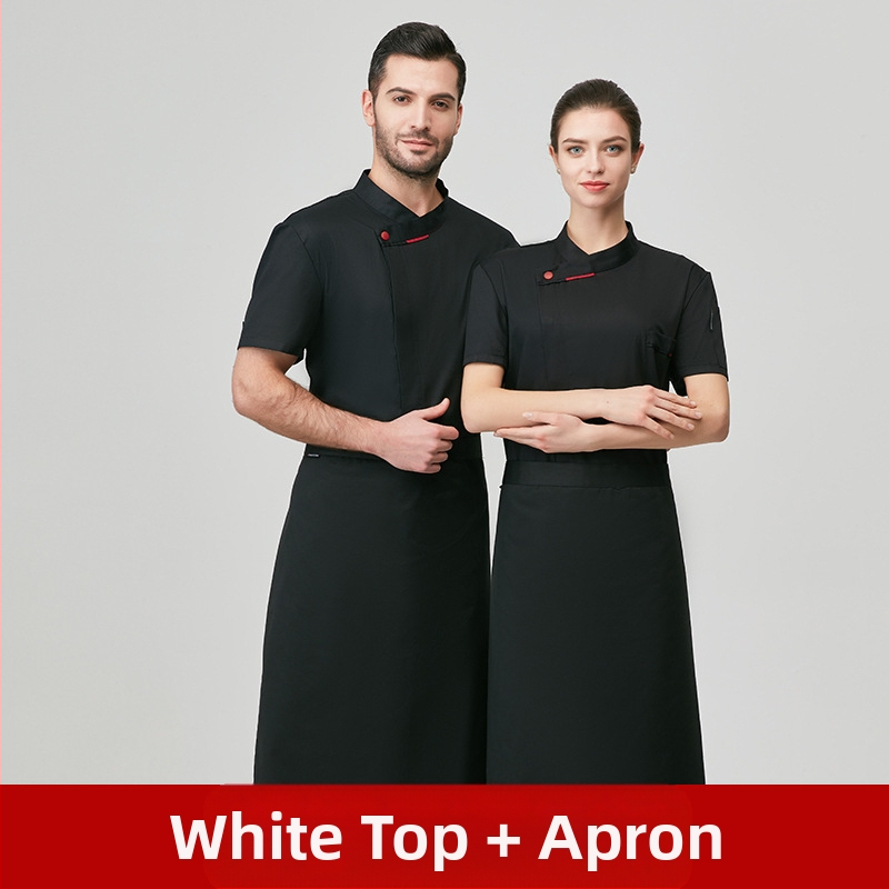 Meeste toitlustuskoka tööriided, kolmeveerandvarrukalised, suvised hotelli- ja restorani köögikomplektid, lääne restorani köögimööbli komplekt