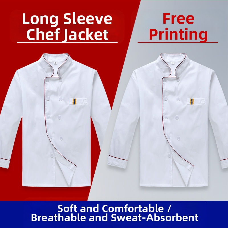 Мъжко работно облекло за готвачи с къс ръкав, лятно дишащо облекло за кетъринг, с дълъг ръкав, кухненско облекло за столова, големи размери