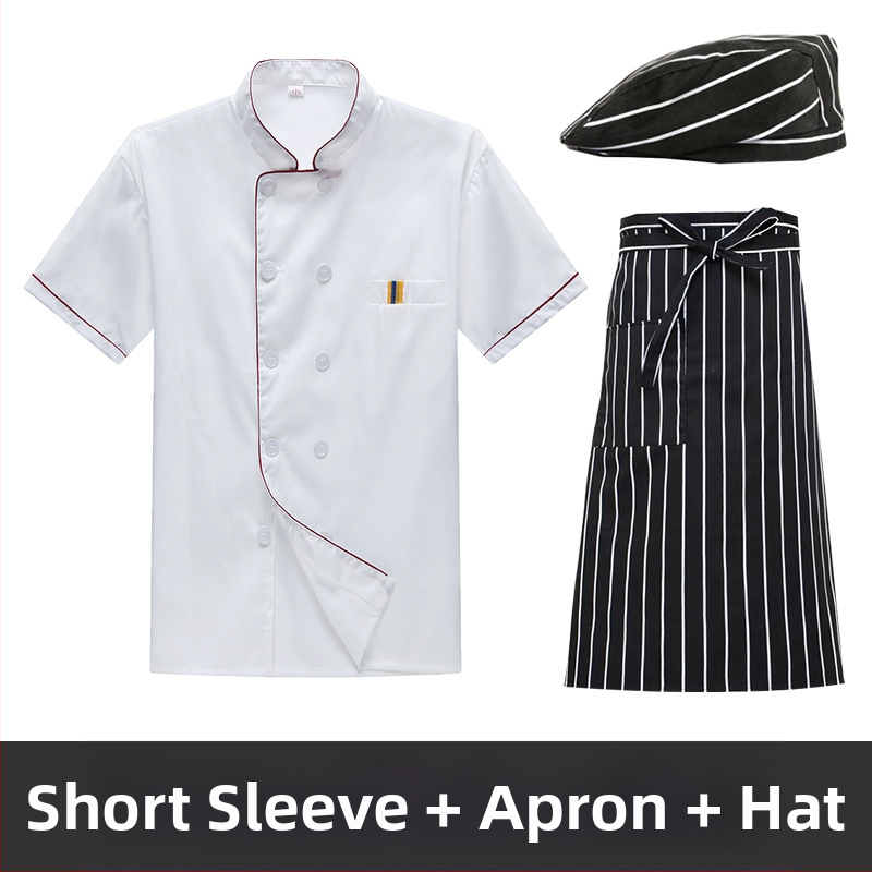 Meeste koka tööriided, lühikeste varrukatega suvised hingavad toitlustusriided, pikkade varrukatega söökla köögiriided, pluss-suuruses