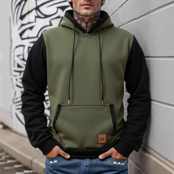 Prekogranična zimska nova muška majica s kapuljačom, široka pulover s flis podstavom, europska i američka muška sportska ležerna jakna