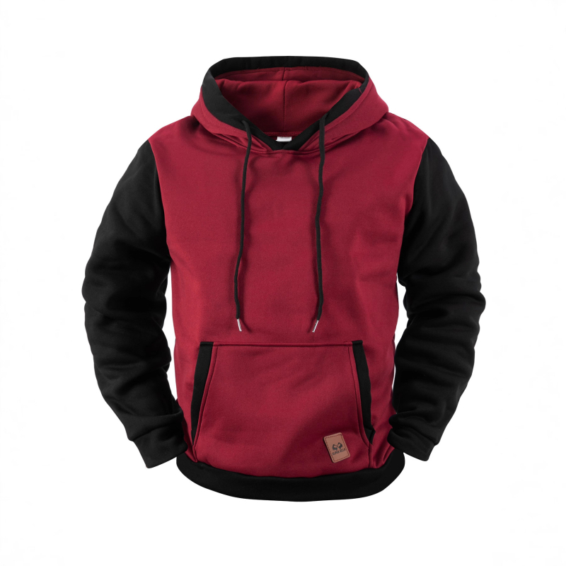 Prekogranična zimska nova muška majica s kapuljačom, široka pulover s flis podstavom, europska i američka muška sportska ležerna jakna