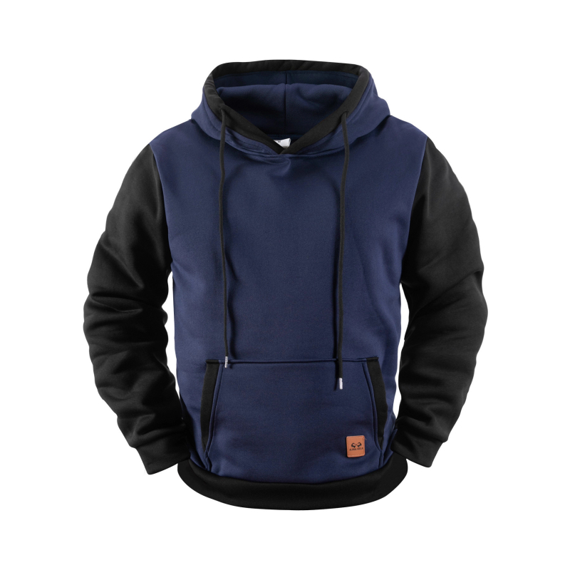 Prekogranična zimska nova muška majica s kapuljačom, široka pulover s flis podstavom, europska i američka muška sportska ležerna jakna