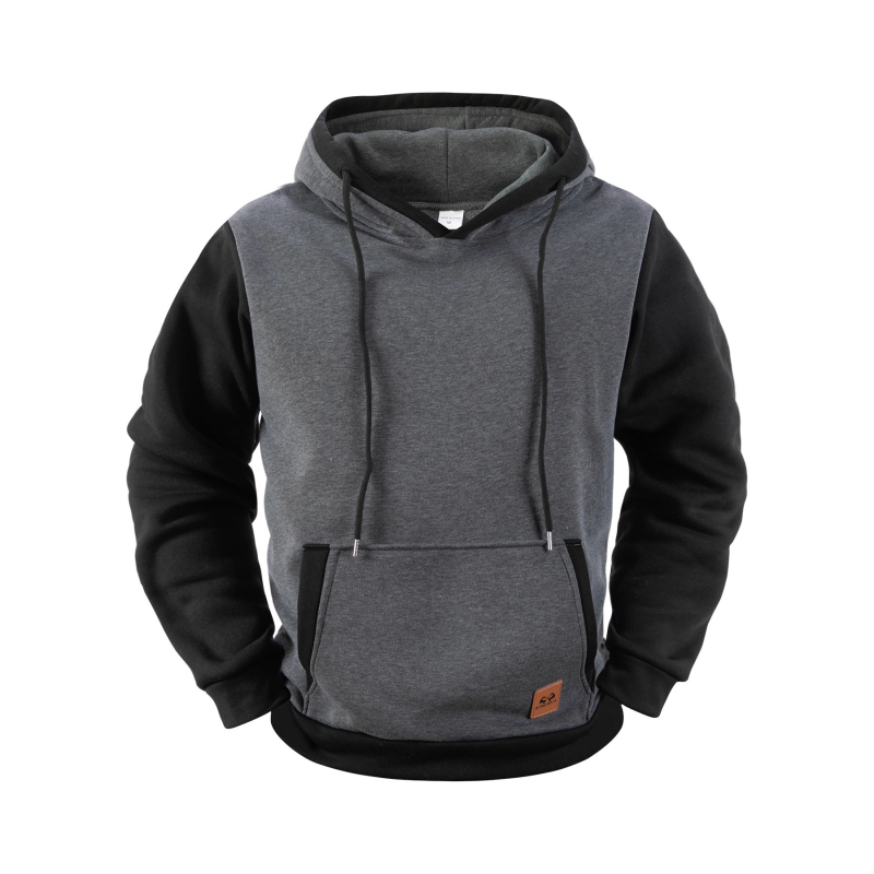 Prekogranična zimska nova muška majica s kapuljačom, široka pulover s flis podstavom, europska i američka muška sportska ležerna jakna