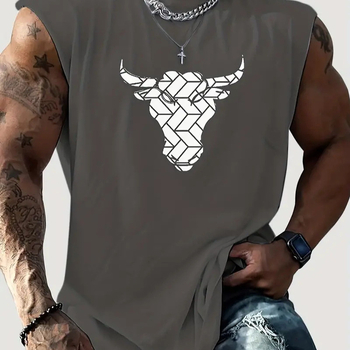 Vyriška liemenė Vyriška spausdinta liemenė Greitai džiūstanti sportinė fitneso elastinė berankovė marškinėliai Viršutiniai drabužiai Vasariniai madingi MG2